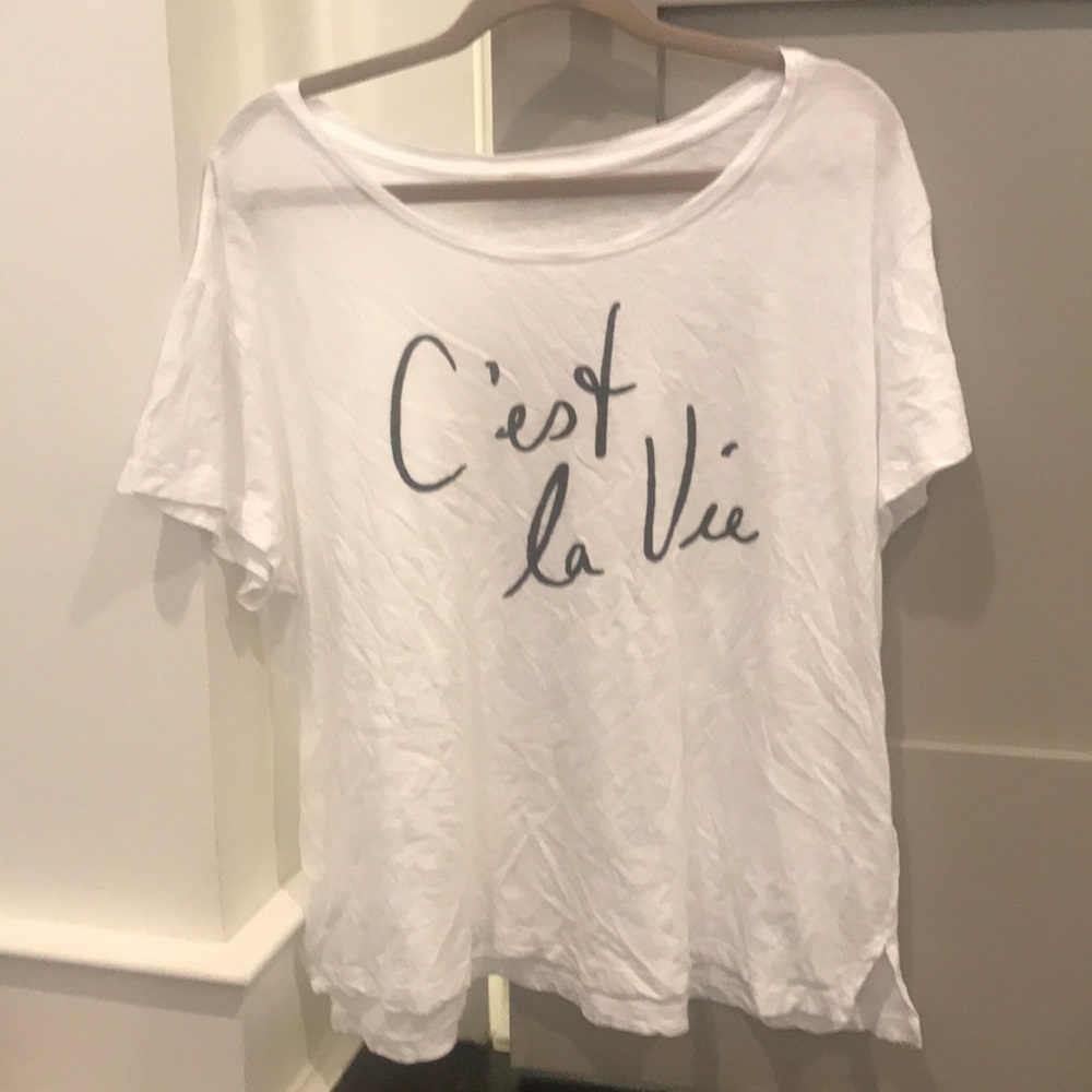 White cest la vie shirt